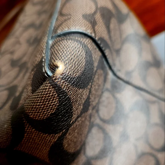 Coach Ava Chain Tote Signature Canvas in Brown/Black AUTHENTIC - Picture 9 of 9